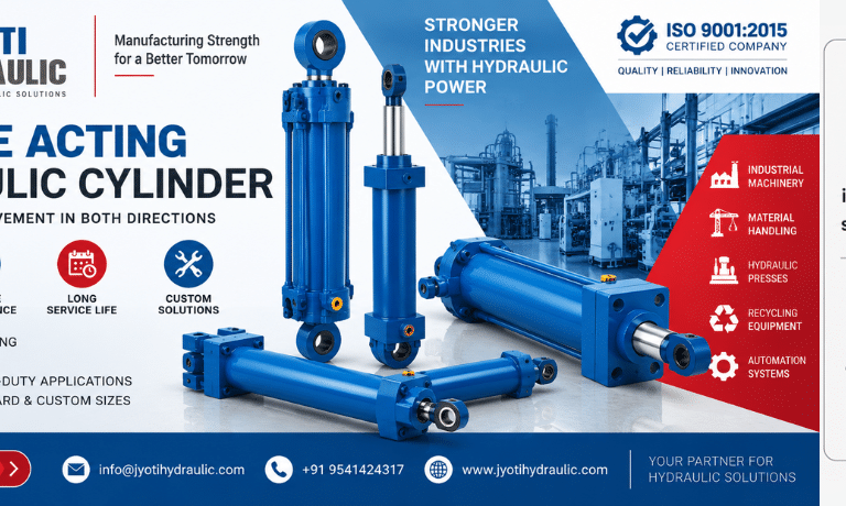 High Pressure Double Acting Hydraulic Cylinder for Industrial Use- Jyoti Hydraulic