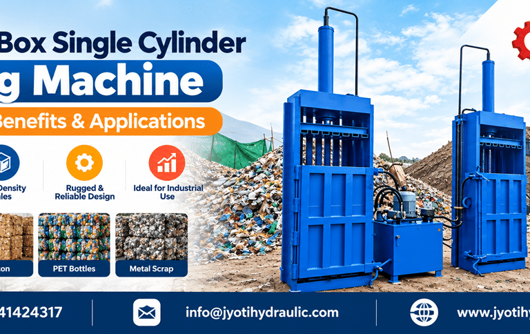 Double Box Single Cylinder Baling Machine: Working, Benefits & Applications | Jyoti Hydraulic