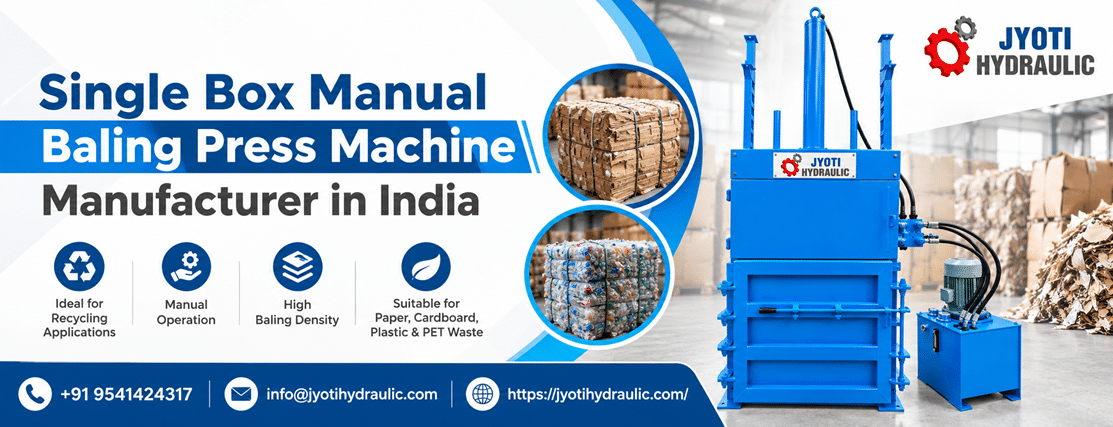 Single Box Manual Baling Press Machine
